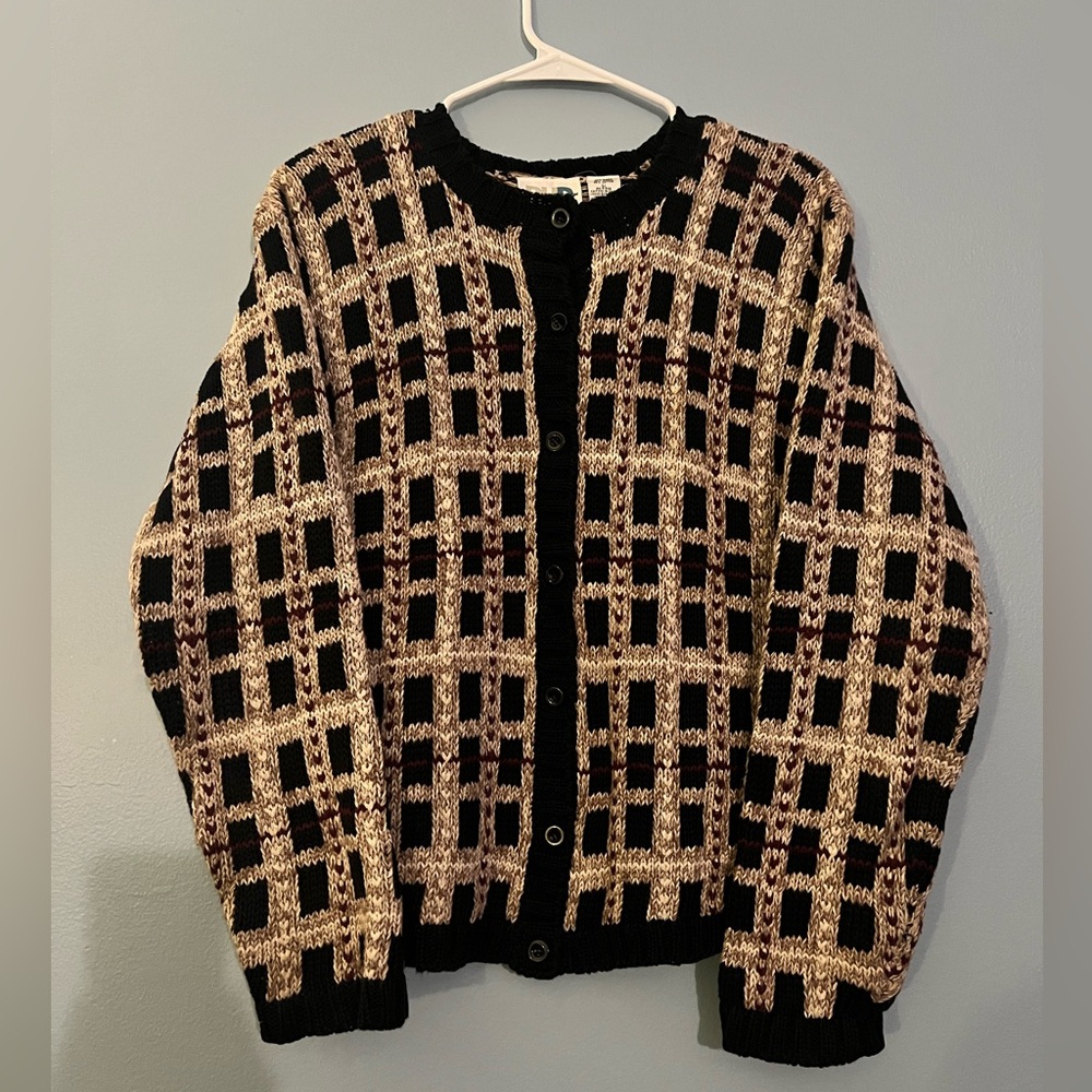 Paul Harris Design Vintage Chunky Knit Cardigan